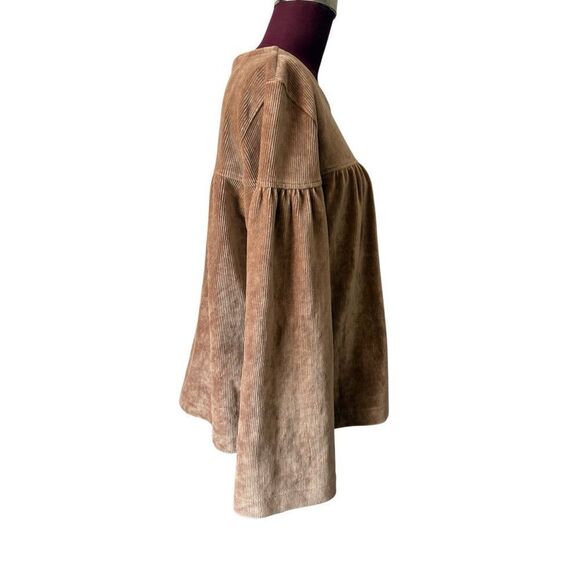 Madewell x Texture & Thread Corduroy Swing Top size L Warm Hickory Brown - Picture 11 of 11